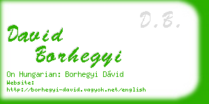 david borhegyi business card